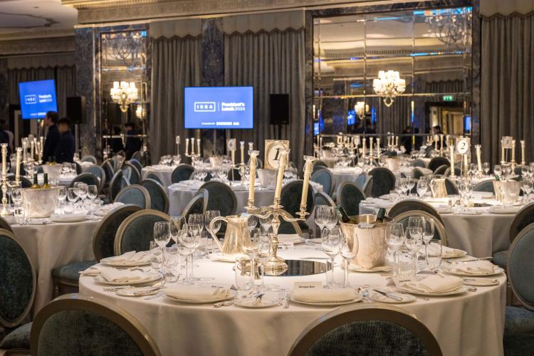 Tables set for lunch